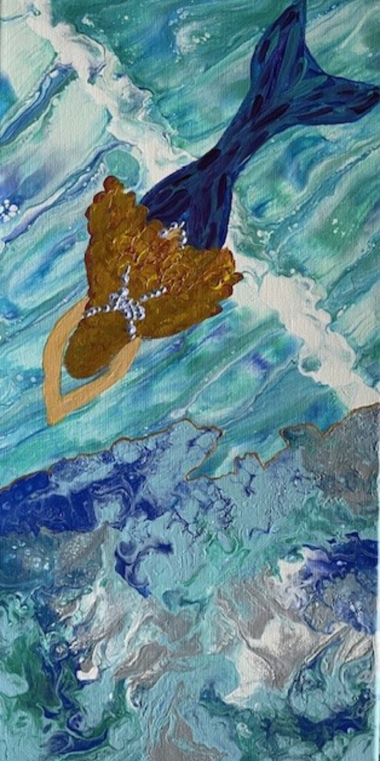 Diving Near the Reef (Print)