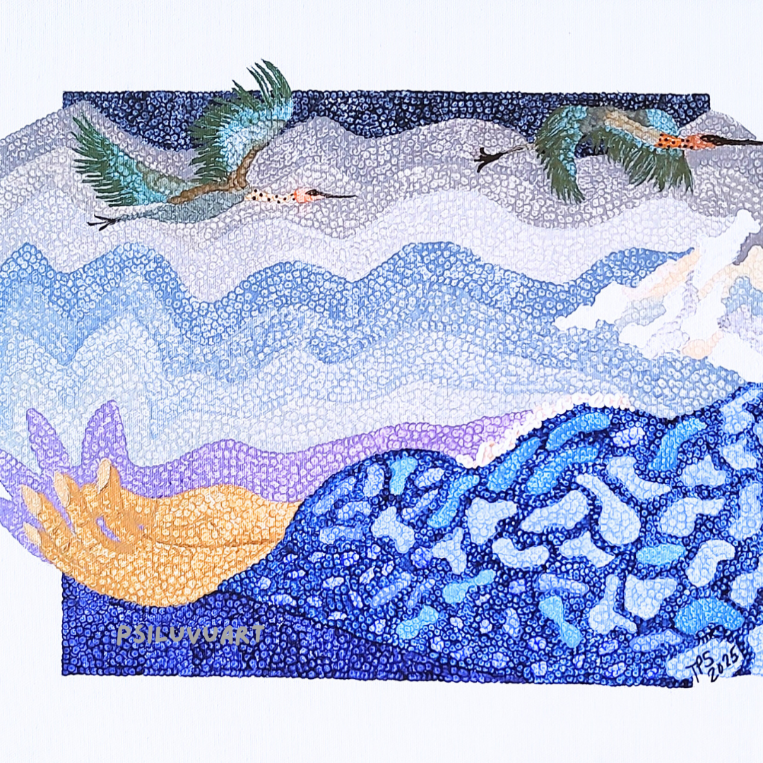 With Her Hand She (Print)