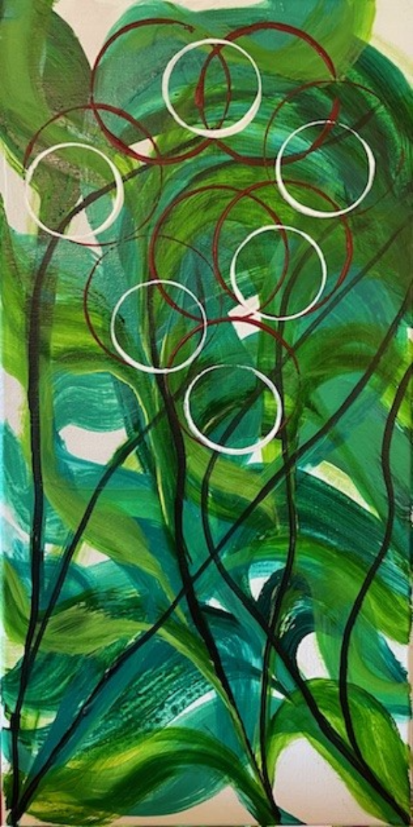 Rings Over Wide Brush Leaves (Print)